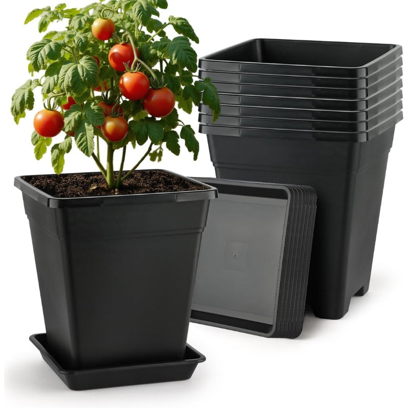 9 Inch Square Planters 8 Pack