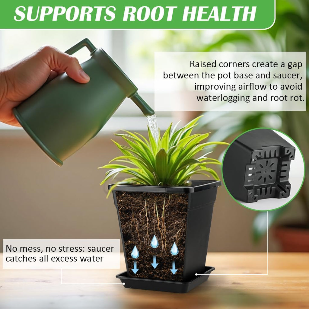 9 Inch Square Planters 8 Pack
