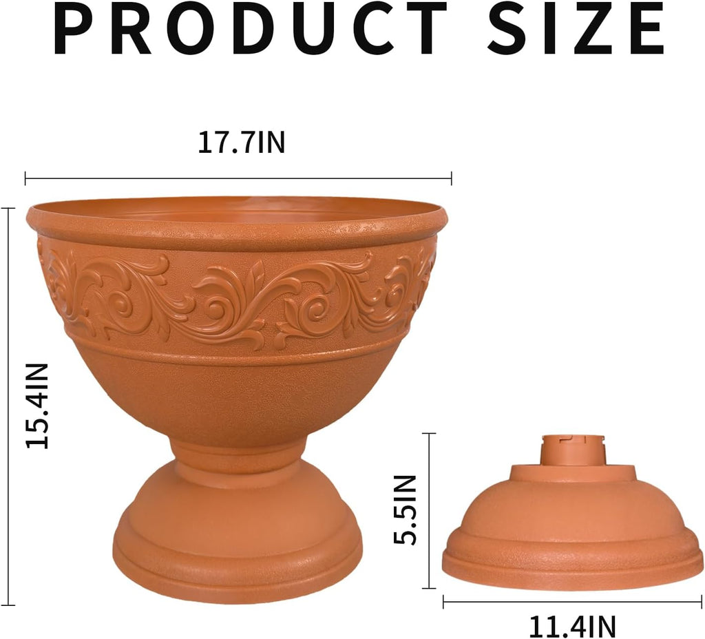 17.7 Inch Planter Urns Set of 2