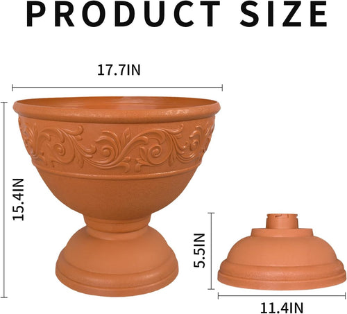 17.7 Inch Planter Urns Set of 2