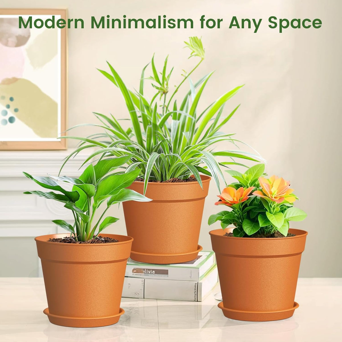 10 Pack 6 Inch Plant Pots Terracotta