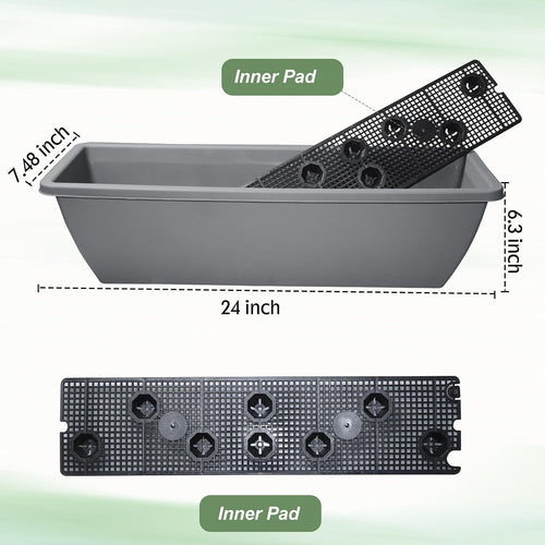 24 Inch Window Box Planter 6 Pcs