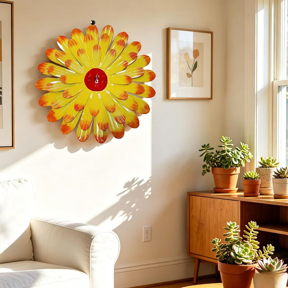 2Pcs Metal Floral Wall Decor