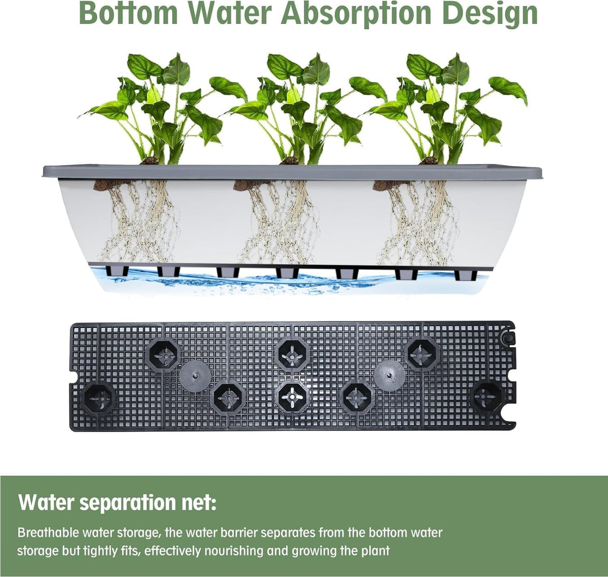 24 Inch Window Box Planter 6 Pcs