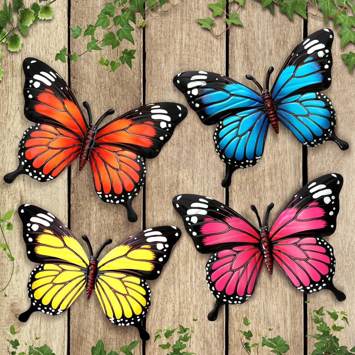 4Pcs Metal Butterfly Wall Decor