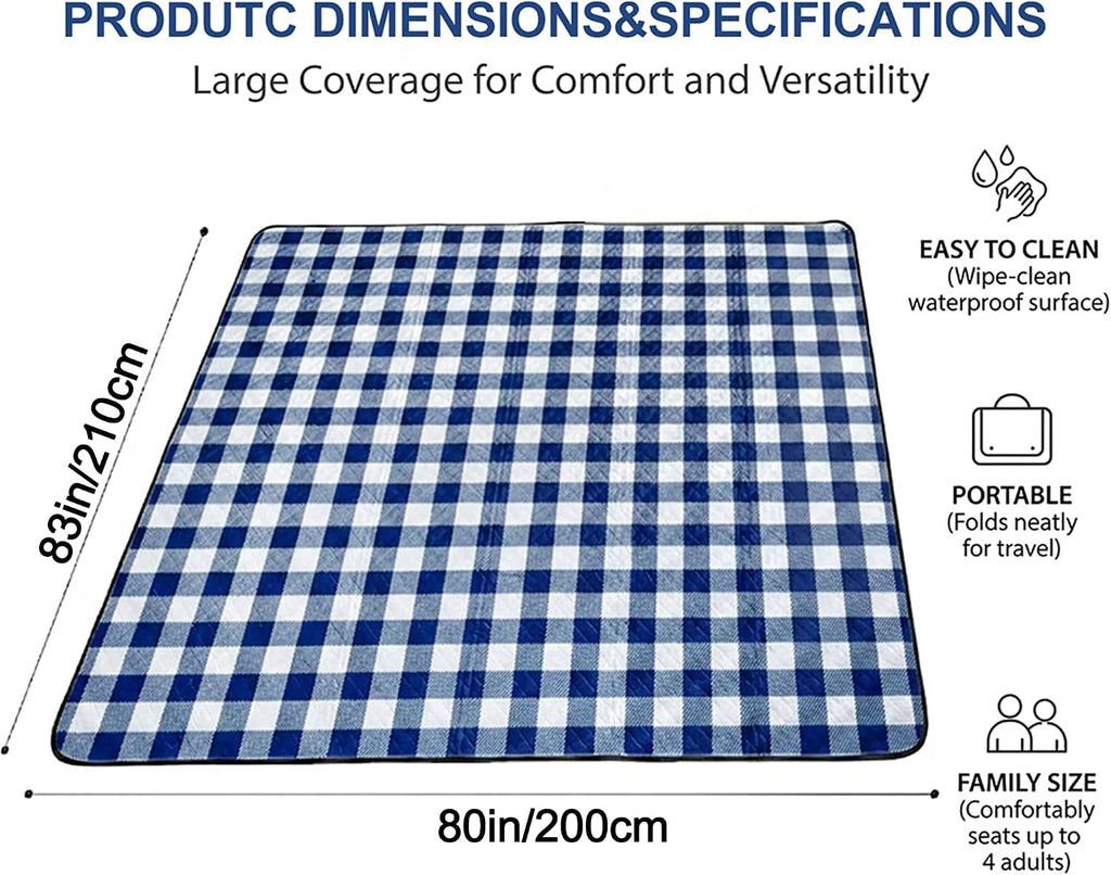 80"x83" Large Picnic Blanket