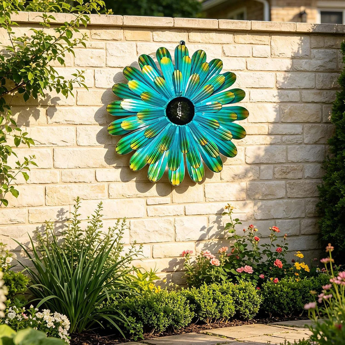 2Pcs Metal Floral Wall Decor