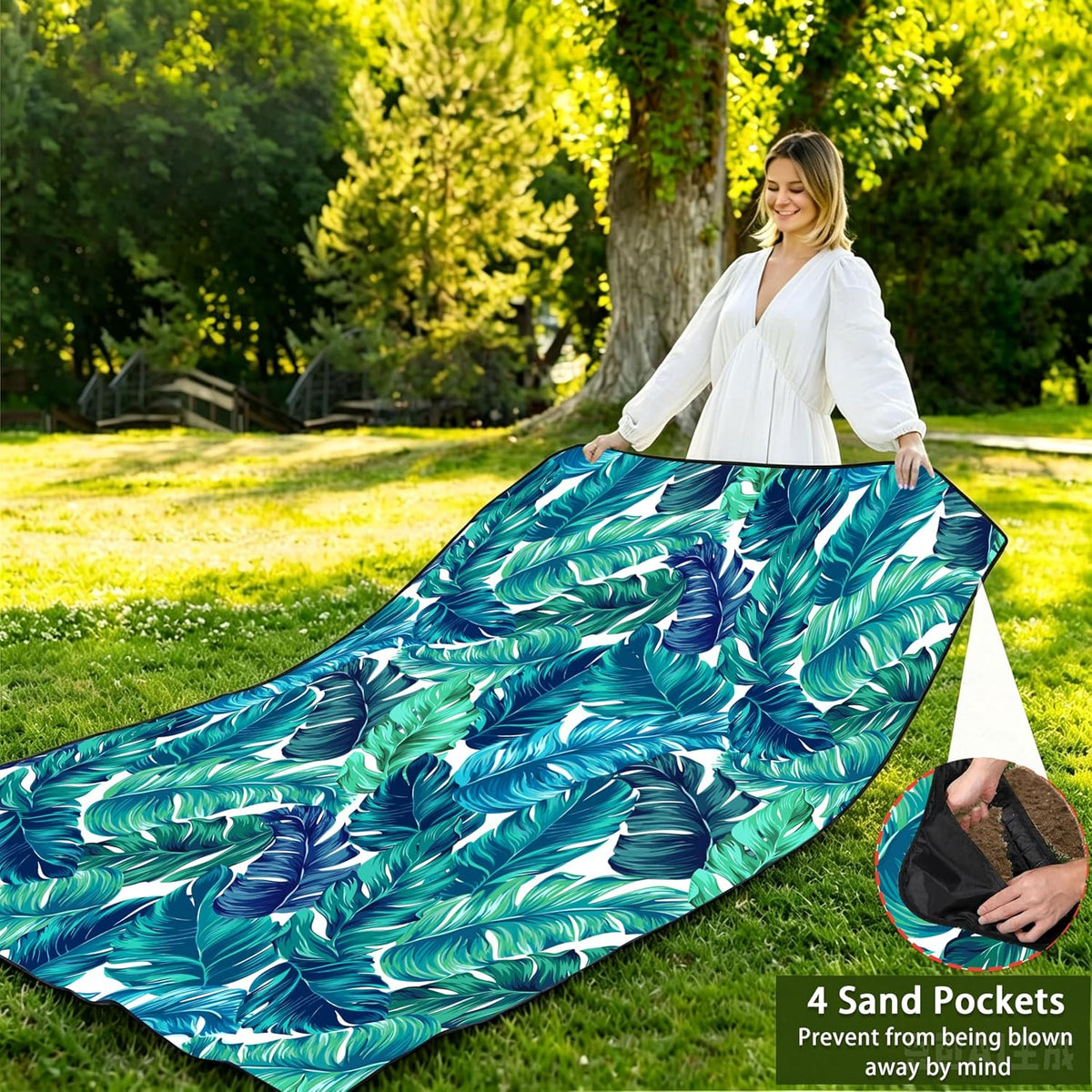 80"X80" Waterproof Beach Blanket