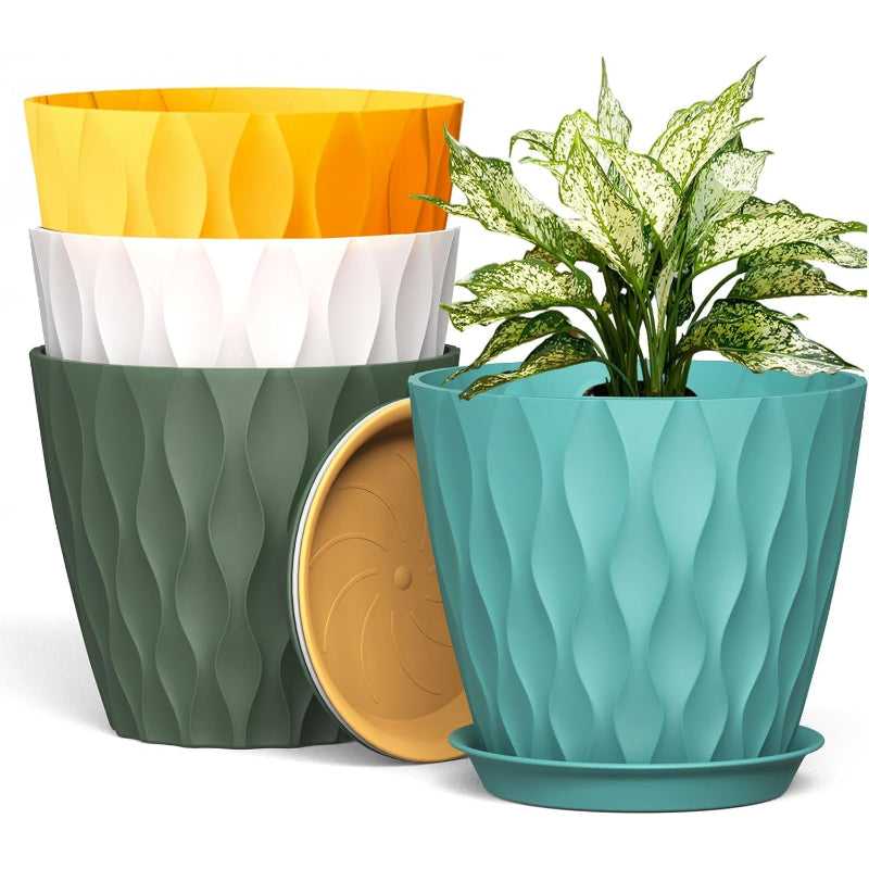 8 Inch Plant Pots 4 Pack